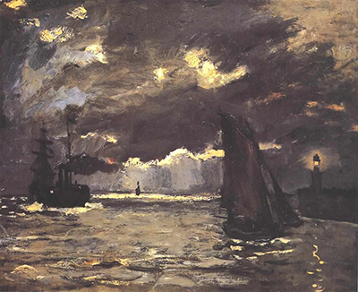 Seascape, Night Effect Claude Monet
